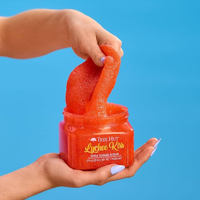 Tree Hut Lychee Kiss Shea Sugar Scrub | Exfoliating Body Scrub Removes Dead, Dry Skin for a Soft & Hydrated Feel | Nourishing Essential Body Care | 18 fl oz.-VivaGrace Women