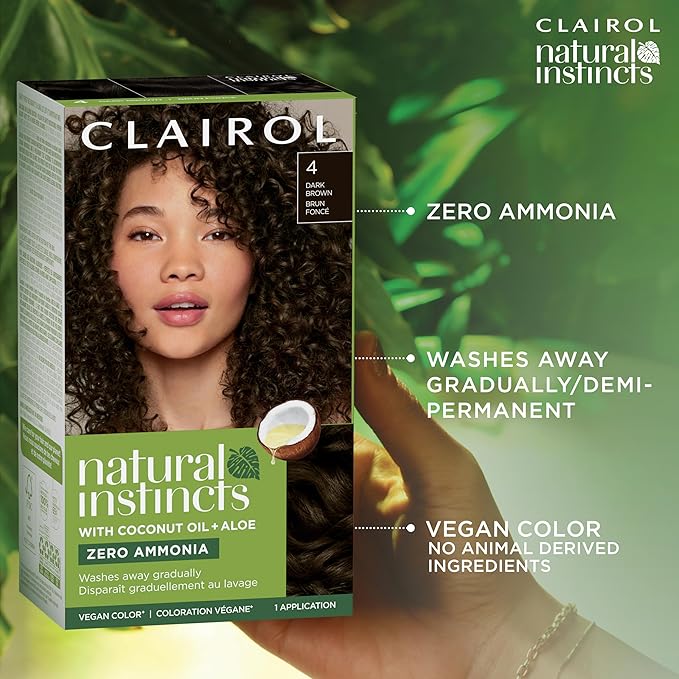 Clairol Natural Instincts Demi-Permanent Hair Dye, 6.5G Lightest Golden Brown Hair Color, Pack of 1-VivaGrace Women