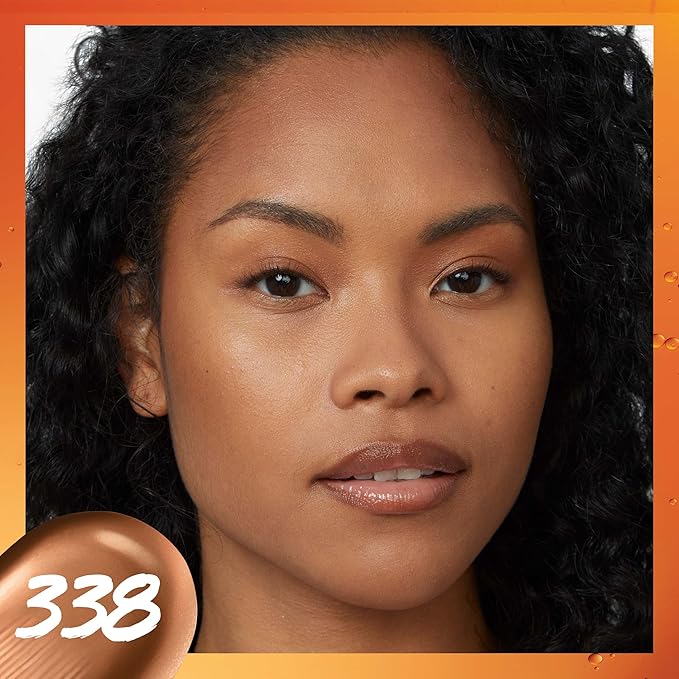 Maybelline Super Stay Up to 24HR Skin Tint, Radiant Light-to-Medium Coverage Foundation, Makeup Infused With Vitamin C, 338, 1 Count-VivaGrace Women