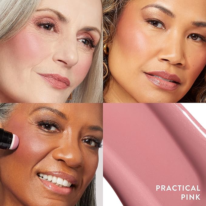 LAURA GELLER NEW YORK Serum Blush Tint, Lightweight Liquid Blush for Cheeks, Weightless Watercolor Sheer Finish, Practical Pink-VivaGrace Women