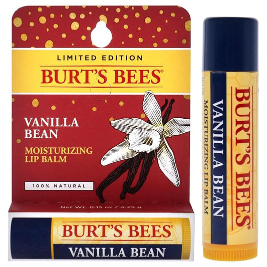 Vanilla Bean Moisturizing Lip Balm Blister by Burts Bees for Unisex - 0.15 oz Lip Balm (Limited Edition)-VivaGrace Women