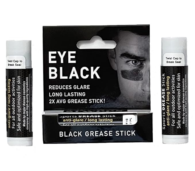 Eye-Black Pro Sports Grease Stick Set reduce-glare Eye Patch Face Painting (3 Pack)-VivaGrace Women