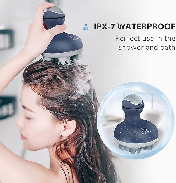 COMFIER Cordless Electric Scalp Massager with Mutlti-Modes Vibration, Handheld Cat Head Massager for Pets, Portable Dog Head Massage for Deep Clean and Stress Relax-VivaGrace Women