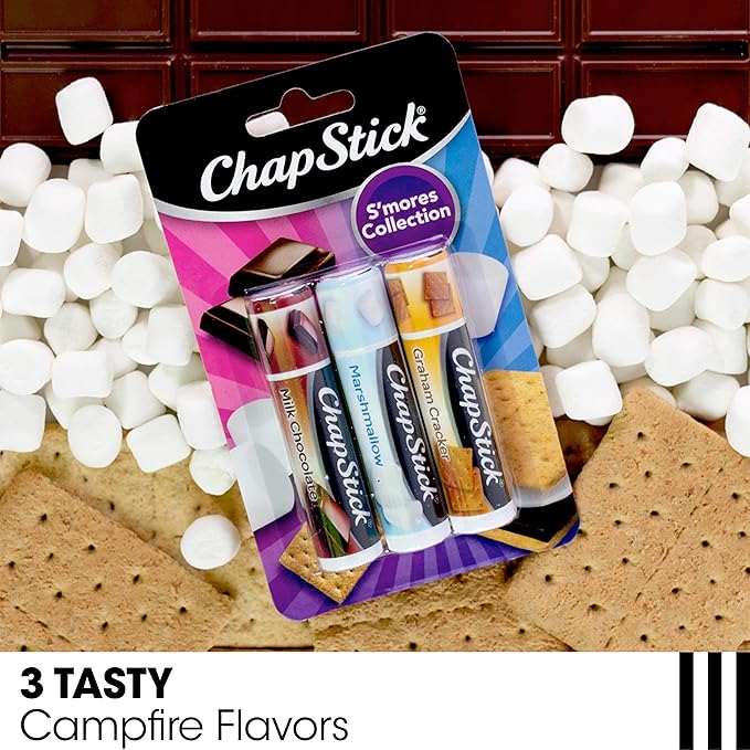 ChapStick Lip Balm, Ice Cream Collection 3-Pack, Ice Cream Classics 3-Pack + S’mores Collection – Fun & Flavorful Lip Care, Birthday Gift, Party Favors, Stocking Stuffers, 0.15 Oz Ea-VivaGrace Women