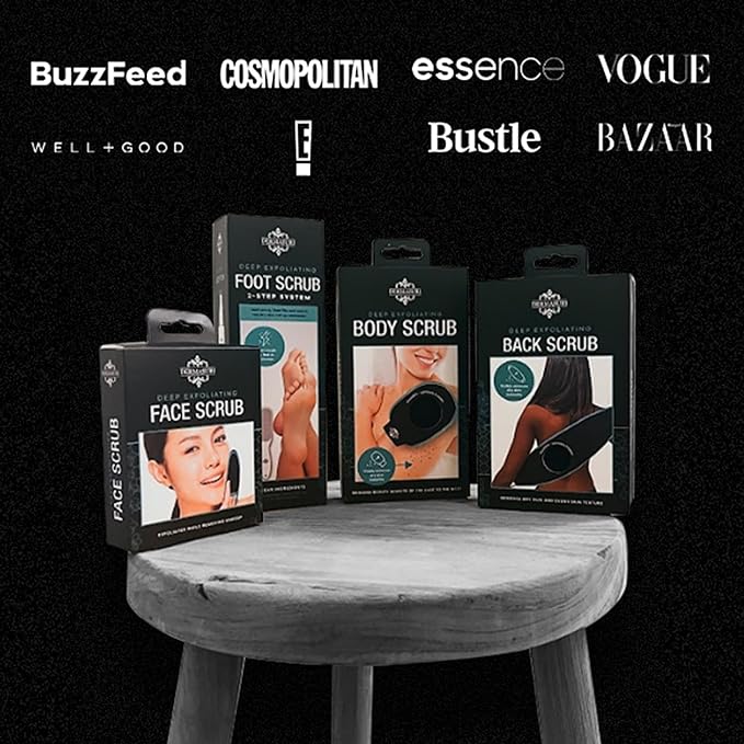 Dermasuri Deep Exfoliating Glove for Shower - Scrubbing Mitt Body Scrubber Gloves Skin Exfoliator & Eliminates Dead Skin - Keratosis Pilaris Scrub Spray Tan Remover - Korean Skincare for Body (2 Pack)-VivaGrace Women