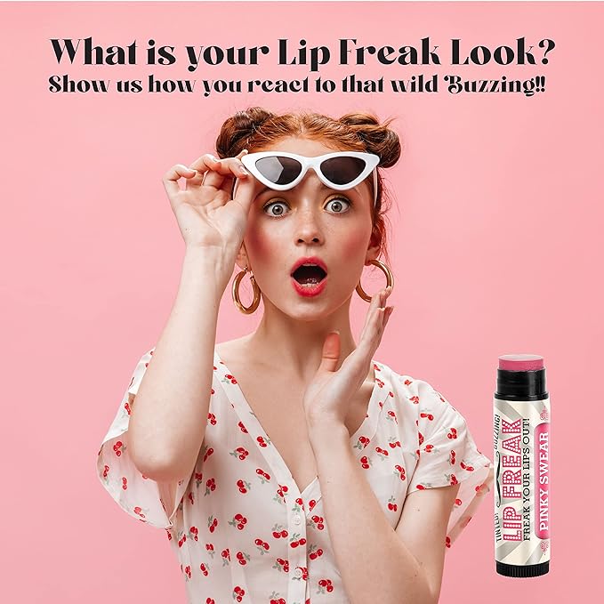 Doctor Lip Bang's BUZZING Lip Balm | Lip Freak | 100% All Natural | Cruelty Free | Pinky Swear | 2 Pack-VivaGrace Women