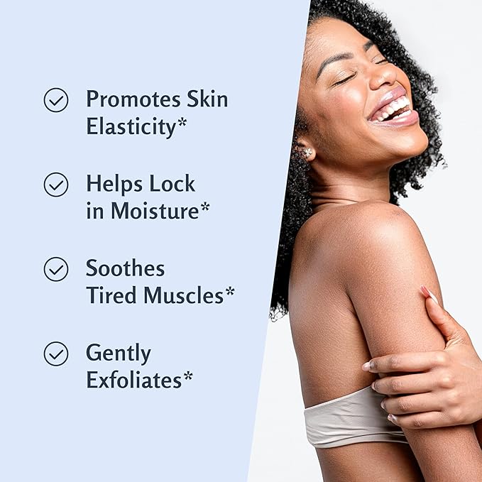 Magnesium Body Scrub for Sore Muscles, Exfoliation, Relaxation and Deep Hydration | Calming & Moisturizing Mineral-Rich Dead Sea Salt Formula With Collagen, Stem Cell & Shea Butter, 16 OZ (453 G)-VivaGrace Women