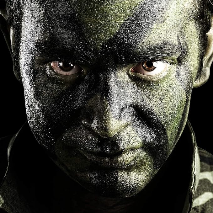 Mehron Makeup Tri-Color Character Makeup Palette | Halloween, Special Effects and Theater Cream Makeup FX Palette | Face Paint Makeup .7 oz (20 g) (CAMOUFLAGE)-VivaGrace Women