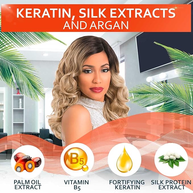 Keratin Enriched Shampoo - Sulfate and Paraben Free - Anti Frizz Treatment for Women and Men – Professional Salon Grade Repair Formula with Silk Protein for Dry, Frizzy Damaged and Color Treated Hair-VivaGrace Women