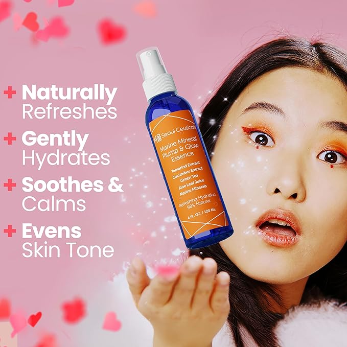 SeoulCeuticals Korean Skin Care Essence Toner - K Beauty Skincare Spray Mist For Face Contains Cucumber Extract and Marine Minerals + Organic Aloe - Get That Healthy Youthful Glow-VivaGrace Women