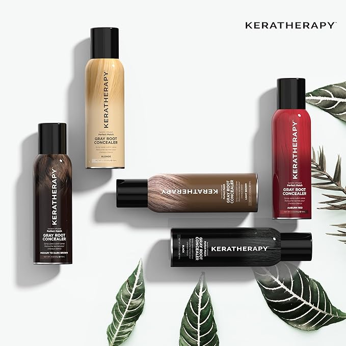 Keratherapy Keratin Infused Perfect Match Gray Root Concealer Spray, Auburn Red, 3 oz, 118 ml - Root Cover Up Spray to Hide Gray Roots - Keratin Therapy Hair Darkening & Temporary Scalp Concealer-VivaGrace Women