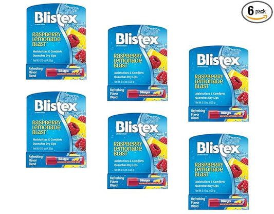 Blistex Raspberry Lemonade Blast Lip Protectant, .15 oz (Pack of 6)-VivaGrace Women