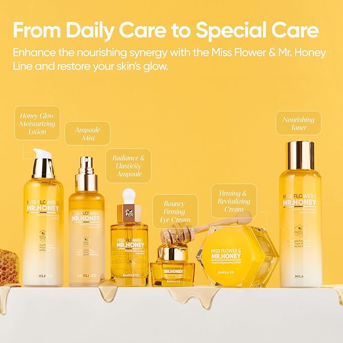 BANILA CO Miss Flower & Mr Honey Propolis Ampoule Mist | Nourishing Skin Double Layer & Moisturizing Makeup Fixer Setting Spray | Hydration Boost, Radiant Glow Serum (99ml / 3.34 fl oz)-VivaGrace Women
