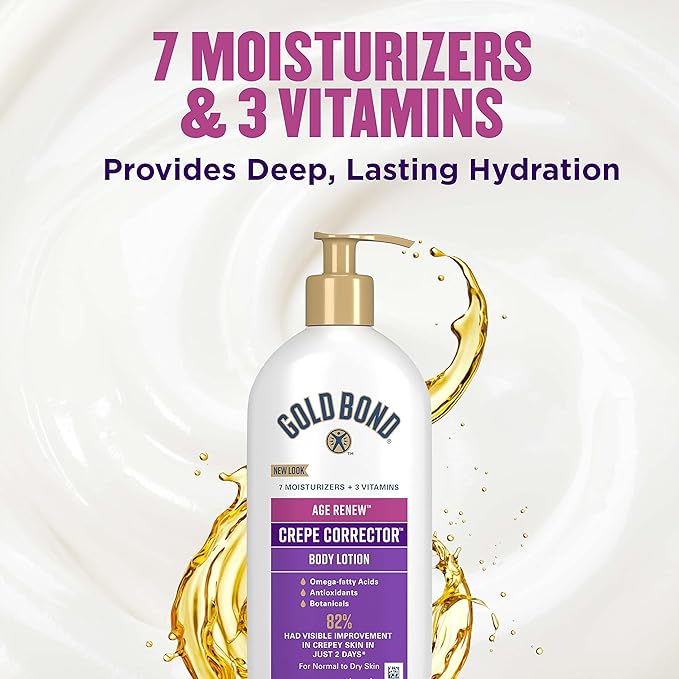 Gold Bond Age Renew Crepe Corrector Body & Face Lotion, Replenishing & Smoothing Formula, 14 oz., Packaging may vary-VivaGrace Women