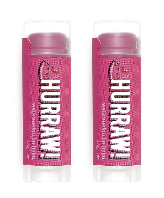 Hurraw! Watermelon Lip Balm, 2 Pack: Organic, Certified Vegan, Cruelty and Gluten Free. Non-GMO, 100% Natural Ingredients. Bee, Shea, Soy and Palm Free. Made in USA-VivaGrace Women
