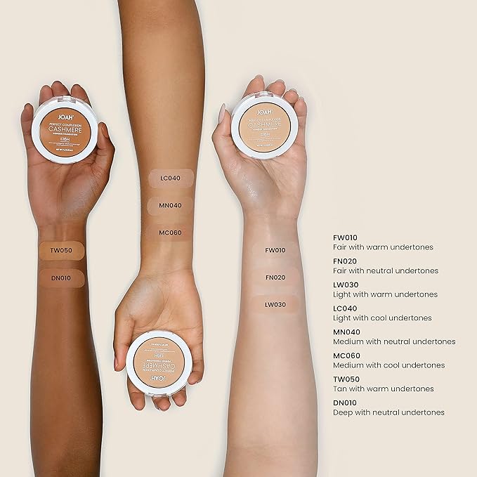 JOAH Beauty Perfect Complexion Cashmere Powder foundation_LC040, Light with Cool Undertones-VivaGrace Women