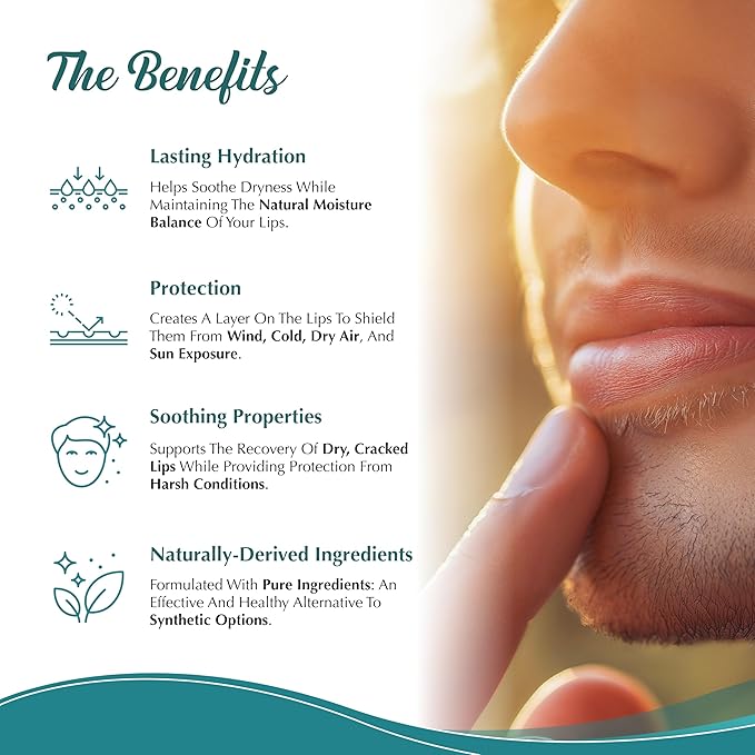 Moisturizing Tallow Lip Balm – Grass-Fed Beef Tallow with Organic Coconut Oil, Beeswax, and Vitamin E – Lip Balm Set – Variety Pack – Travel Essential – 3-Pack-VivaGrace Women