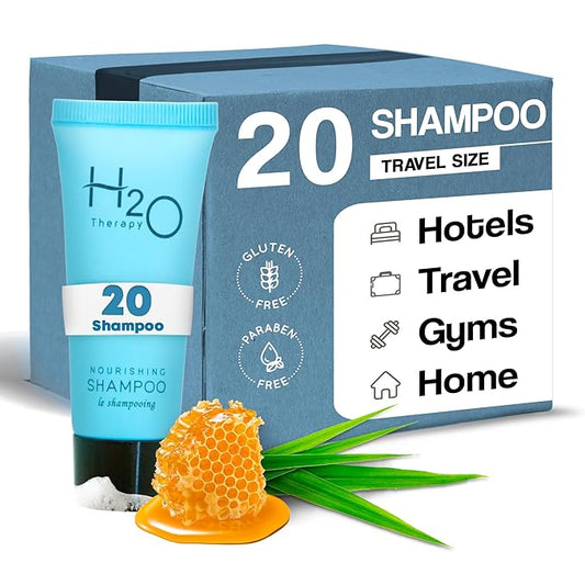 H2O Therapy Shampoo, Travel Size Hotel Hospitality, 0.85 oz (Case of 20)-VivaGrace Women