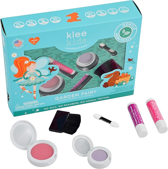 Luna Star Naturals Klee Kids 4 PC Makeup Up Kits with Compacts (Garden Fairy)-VivaGrace Women