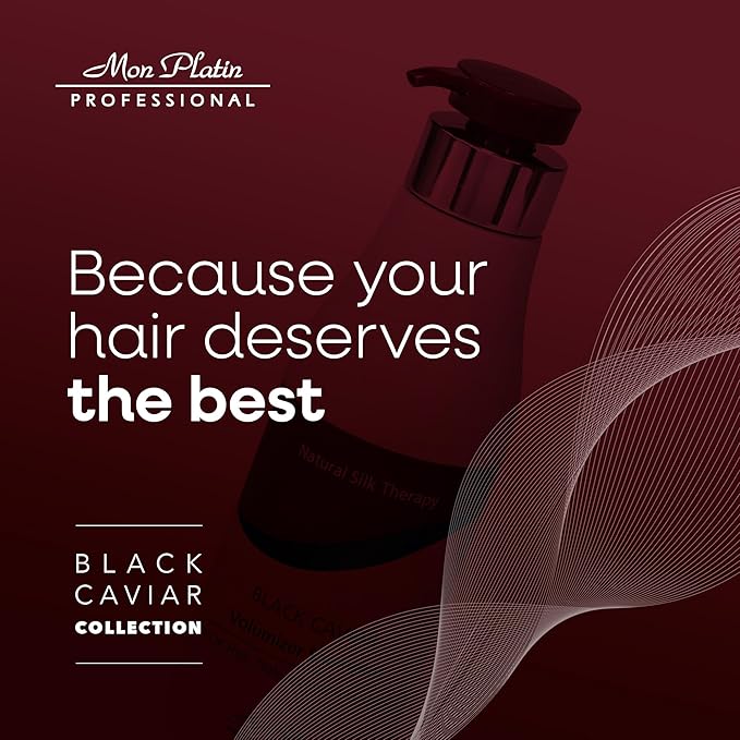 Mon Platin Professional Black Caviar Volumizer Hair Shampoo - For Fine, Thin, Fragile Hair - Enriched with Black Caviar, Hair Shampoo for Damaged hair, Volume Shampoo, SLS/Salt Free 500ML-VivaGrace Women