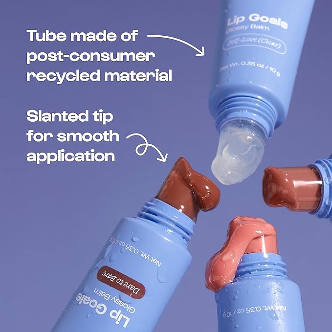 Alleyoop Glossy Lip Balm - Lip Goals, Rose & Shine (Sheer Dusty Rose) - Hydrating & Moisturizing Lip Care for Cracked Lips - Natural Plumping Lip Moisturizer That Smooths, Soothes, & Protects - Vegan-VivaGrace Women