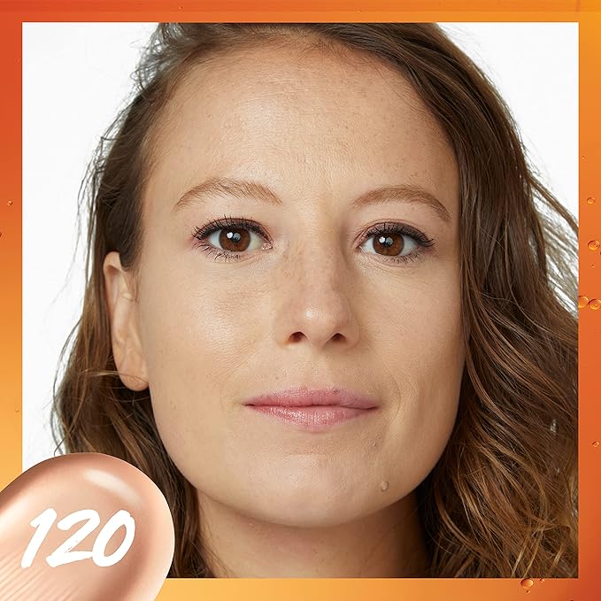 Maybelline Super Stay Up to 24HR Skin Tint, Radiant Light-to-Medium Coverage Foundation, Makeup Infused With Vitamin C, 120, 1 Count-VivaGrace Women