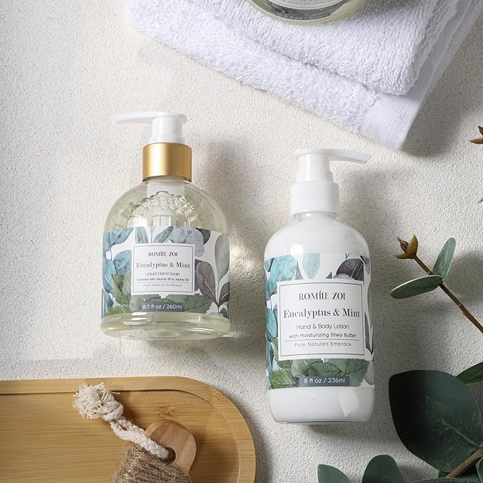 Liquid Hand Soap with Gift Box - Eucalyptus & Mint - 260ml/ 8.7 fl.oz