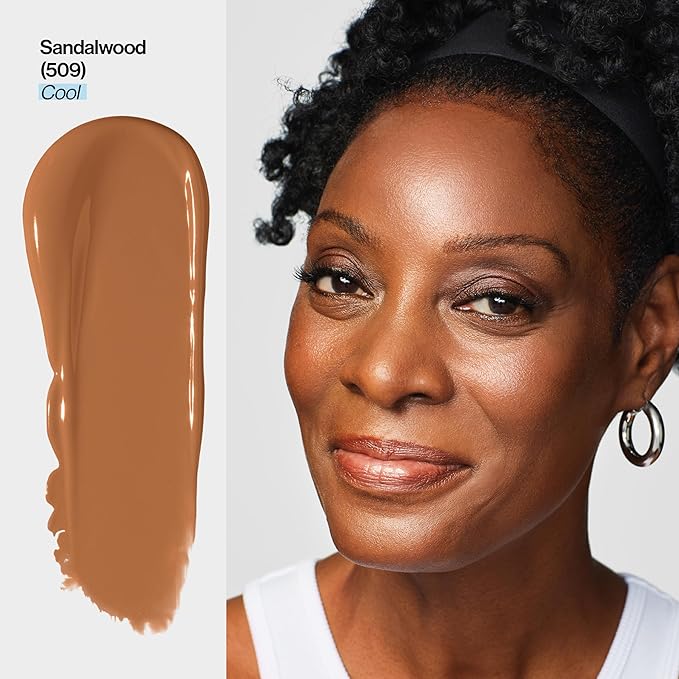 Revlon Illuminance Tinted Serum, Triple Hyaluronic Acid, Evens Out Skin Tone Over Time and Hydrates All Day, SPF 15, 509 Sandalwood, 0.94 fl oz.-VivaGrace Women