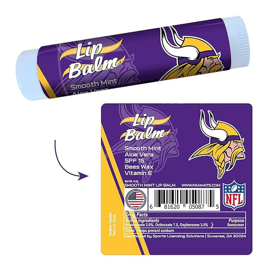 FANMATS 34703 Minnesota Vikings Smooth Mint SPF 15 Lip Balm-VivaGrace Women
