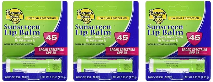 Aloe Vera Sunscreen Lip Balm with Vitamin E SPF 45 3-Pack-VivaGrace Women