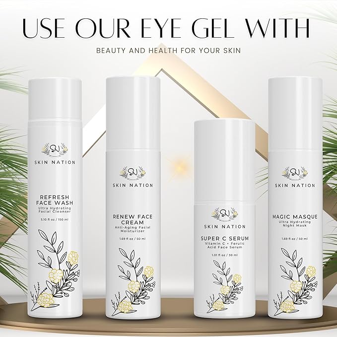 Revitalizing Under Eye Cream, Under Eye Brightener with Plant Based Actives that Boosts Collagen, Eye Cream for Dark Circles Diminishes Fine Lines and Creates Firm Radiant Skin, Eye Cream Anti Aging-VivaGrace Women