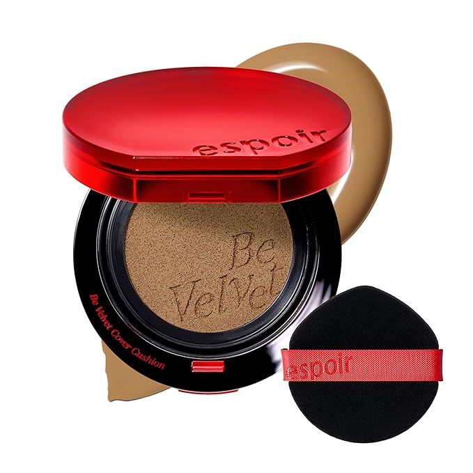 espoir [NEW] Be Velvet Cushion Foundation | Quick and Easy Coverage with Long-lasting Color by Zero Oxidation (#34.5 Golden Olive, 0.46 Ounce (Pack of 1))-VivaGrace Women