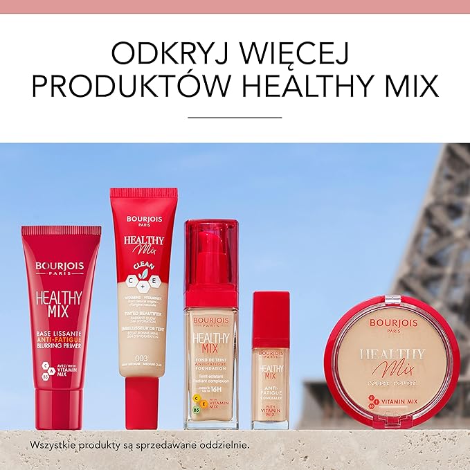 Bourjois Healthy Mix Anti-Fatigue Medium Coverage Liquid Foundation 5 Rose Ivory, 30ml-VivaGrace Women