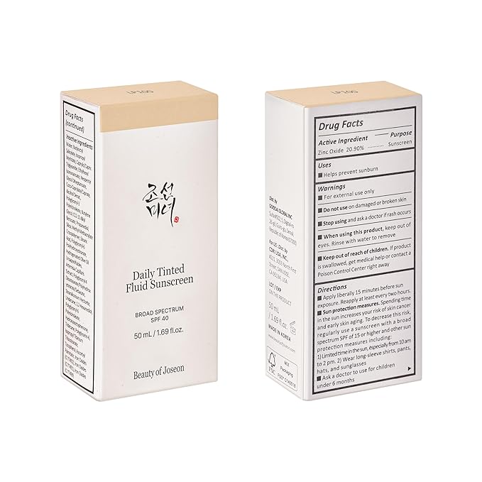 Beauty of Joseon Daily Tinted Fluid Sunscreen 12 Shades for Face Moisturizing Broad Spectrum SPF 40 Korean Skincare 50ml, 1.69 fl.oz #LP100-VivaGrace Women