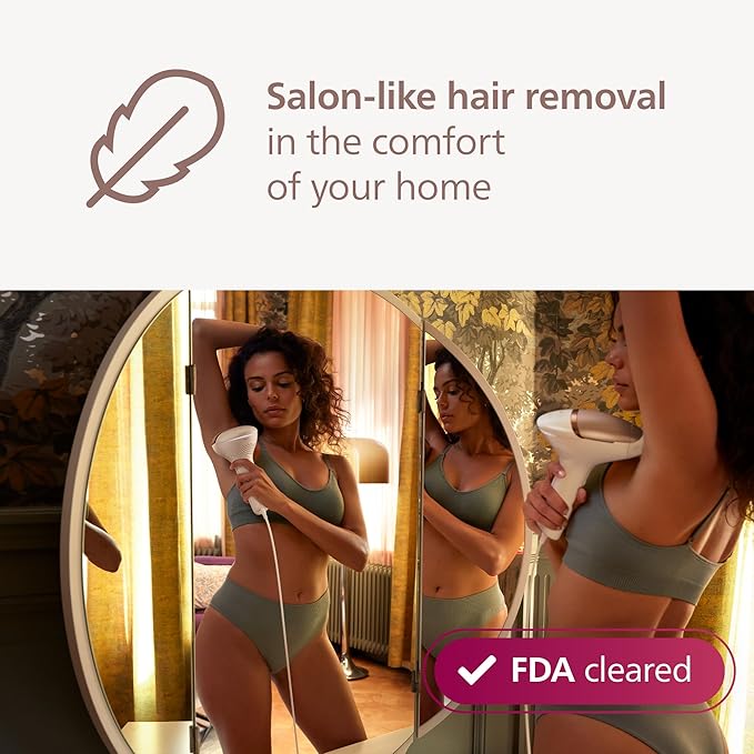 Philips Lumea 9000 Series IPL Hair Removal Device - Alternative to Laser Hair Removal, SenseIQ Technology and Lumea App, 4 Attachments for Body, Face, Bikini & Underarms, for Women & Men, BRI984/03