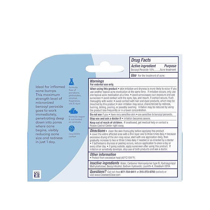 Clean & Clear, Persa-Gel 10 Acne Spot Treatment, Maximum Strength, 1 Oz