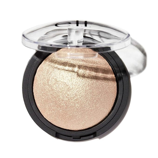 e.l.f. Baked Highlighter, Sheer Shimmering Color, Moonlight Pearls, 0.16 Ounce-VivaGrace Women