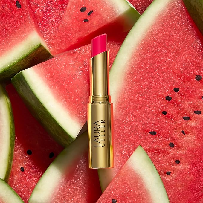 LAURA GELLER NEW YORK Jelly Balm Moisturizing Tinted Lip Color - Whatta Melon Hydrating Vitamin E - Semi-Shine Finish-VivaGrace Women