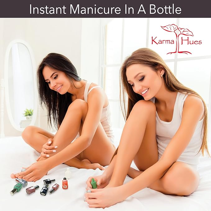 Karma Organic Natural Nail Polish-Non-Toxic Nail Art, Vegan and Cruelty-Free Nail Paint (Midnight in Times Square)