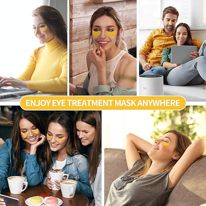 Under Eye Patches, 120 Pcs Golden Under Eye Mask, Eye Treatment Mask for Under Eye Bags, Dark Circles, Puffy Eyes, Fine Lines, Anti-Aging and Anti-Wrinkle, Collagen Eye Mask Skincare-VivaGrace Women