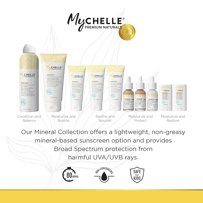 MyChelle Dermaceuticals Sun Shield Clear Spray SPF 30 (6 Fl Oz) - Liquid Zinc Sunscreen Spray with Bentonite Clay and Jojoba - Balances Oil Levels and Conditions Skin - Water Resistant for 80 Minutes-VivaGrace Women