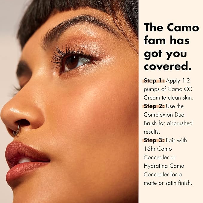 e.l.f. Camo CC Cream, SPF 30 Color-Correcting Medium-To-Full Coverage Face Foundation, Delivers An Airbrushed Finish, Vegan & Cruelty-Free, Rich 650 C-VivaGrace Women