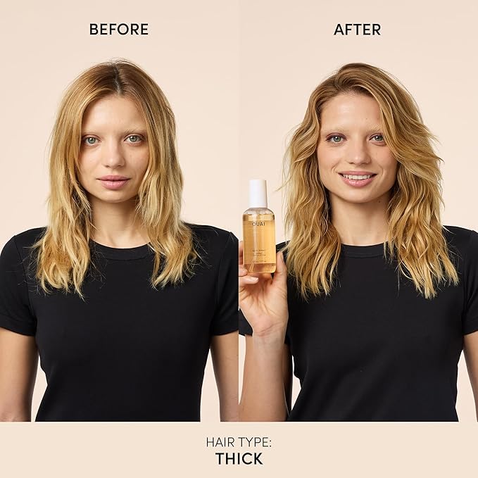 OUAI Travel Size Wave Spray - Texture Spray for Hair with Coconut Oil and Rice Protein - Adds Texture, Volume & Shine for Beach Waves - Paraben Free, Safe for Color & Keratin-Treated Hair (3 fl oz)-VivaGrace Women