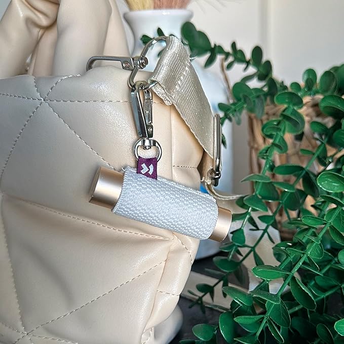 LipBalm Holder with Keychain, Lipstick Holder Keychain, Lip Gloss Holder Keychain, Never Lose Your Lip Balm, Lip Gloss or Lipstick with Cute Elastic Lip Balm Keychain Holder (Black)-VivaGrace Women