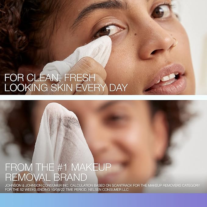 Neutrogena Day & Night Wipes, Makeup Remover Face Cleansing Towelettes & Night Calming Facial Cloths, 100% Plant Based Fibers Wipe Away Dirt, Alcohol-Free, 3 Packs of 25 ct, 75 ct-VivaGrace Women