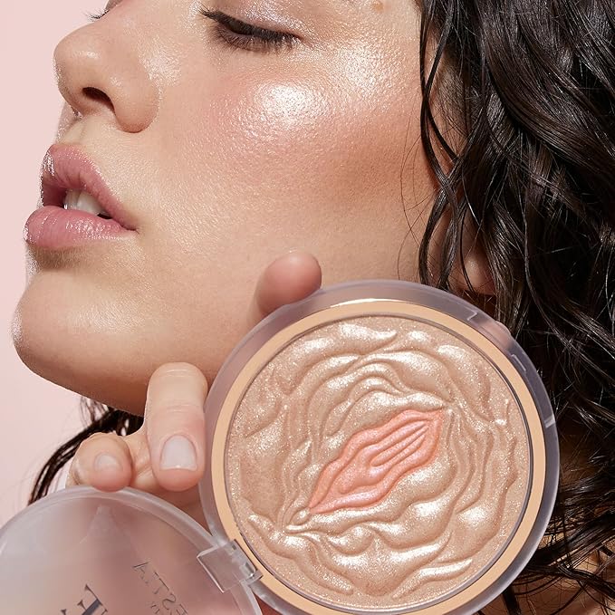 Highlighter Makeup Powder Divine V - Highlighter Powder for Radiant Glow - Face Highlighter for All Skin Tones - Easy-to-Apply Powder Highlighter, 0.53 Oz-VivaGrace Women