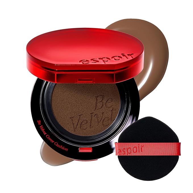 espoir [NEW] Be Velvet Cushion Foundation | Quick and Easy Coverage with Long-lasting Color by Zero Oxidation (#45 Ganache, 0.46 Ounce (Pack of 1))-VivaGrace Women