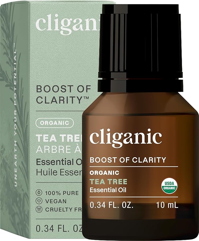 Cliganic Organic Tea Tree Essential Oil, 100% Pure Natural, for Aromatherapy | Non-GMO Verified (Packaging May Vary)-VivaGrace Women