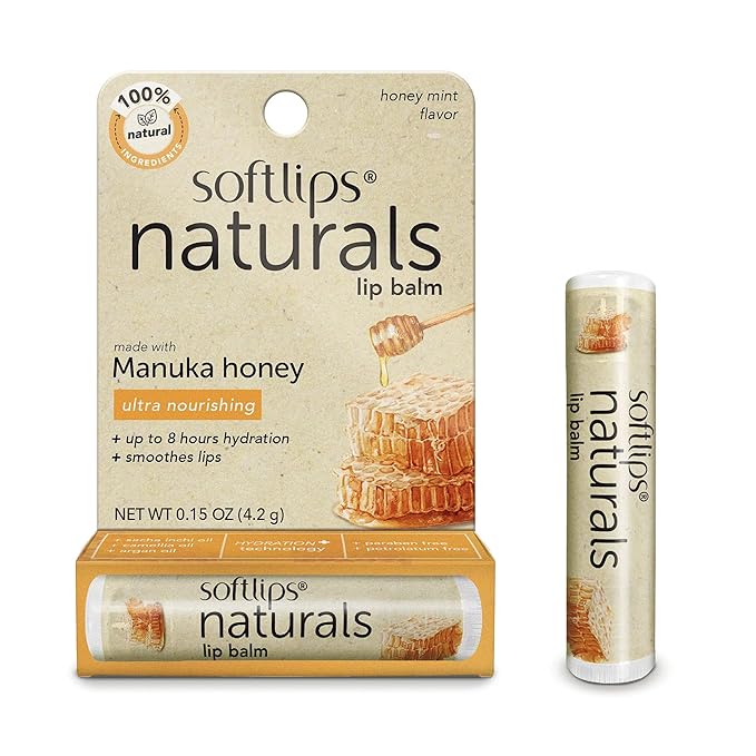 Softlips Natural with Manuka Honey Lip Balm (Pack of 3)-VivaGrace Women