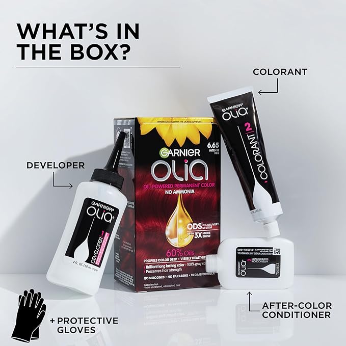 Garnier Hair Color Olia Ammonia-Free Brilliant Color Oil-Rich Permanent Hair Dye, 5.3 Medium Golden Brown, 2 Count (Packaging May Vary)-VivaGrace Women